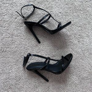 Women's Sexy Strappy Sandal Heels in Black Forever 21 (Size 6)